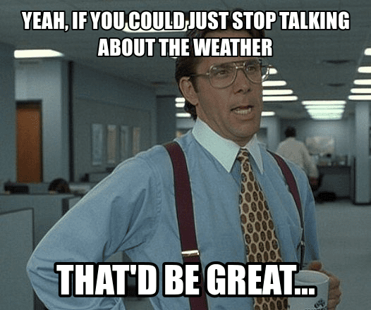 talking about the weather